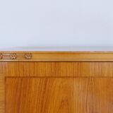 Mid-century modern artisan wardrobe in elm, Sweden, 1940s.