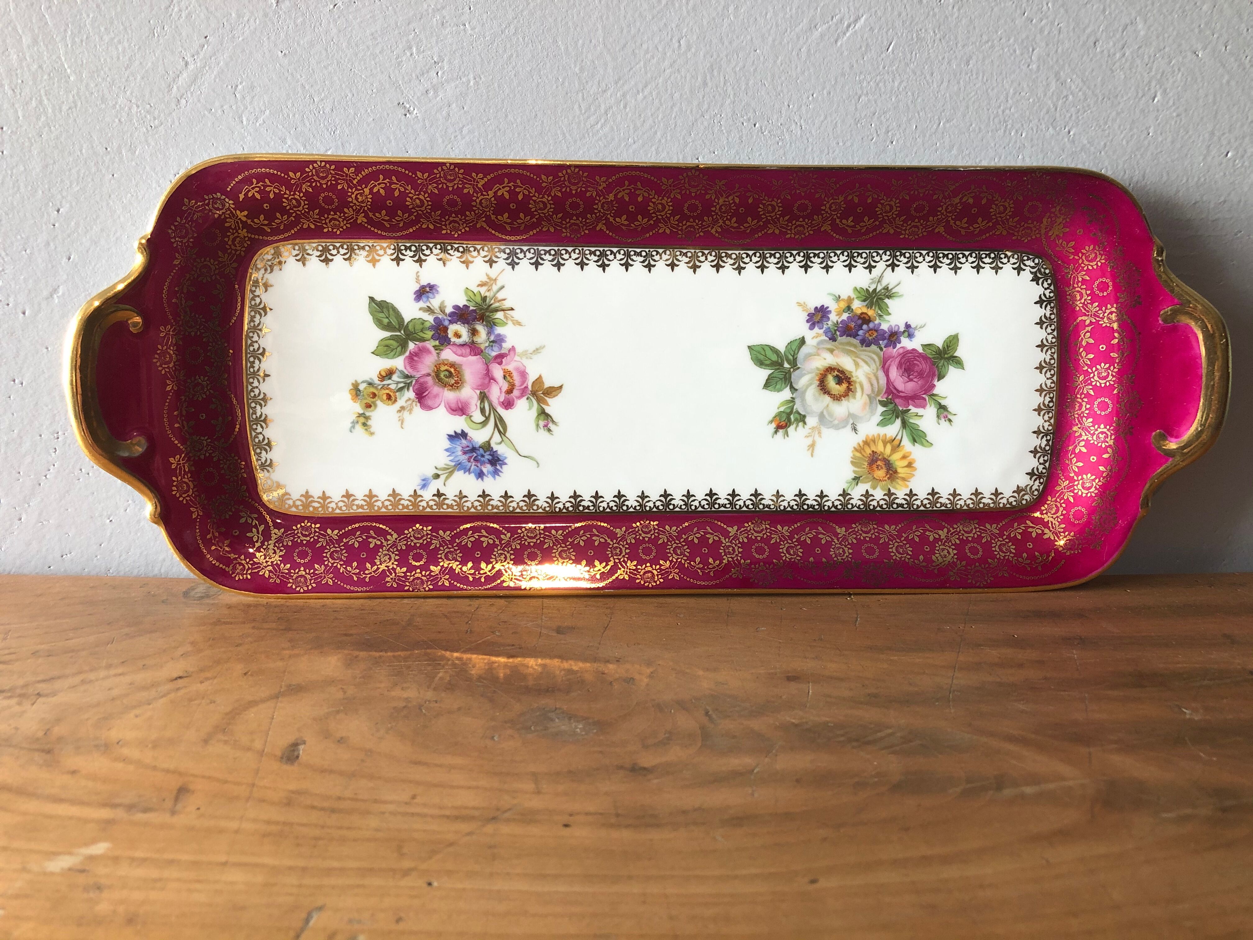 Cake dish, Limoges porcelain