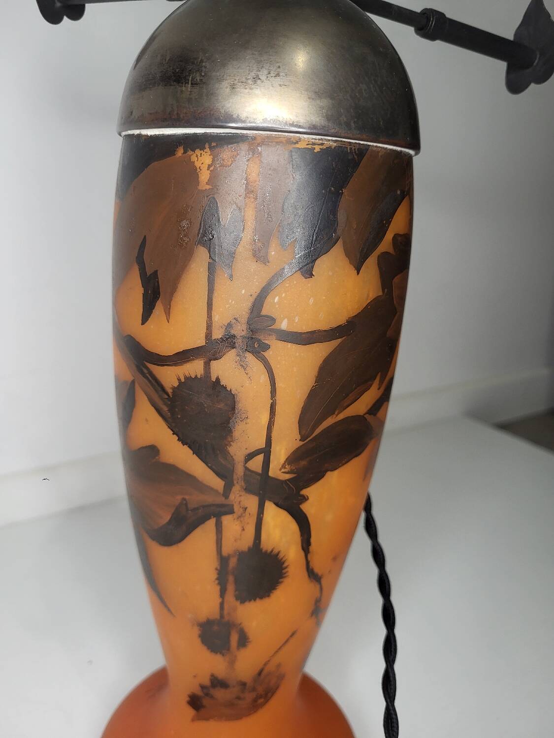 Lampe en verre- art nouveau