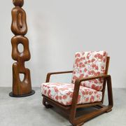 Fauteuil courbé réglable en bois courbé du milieu du siècle