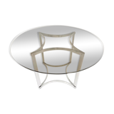 Round table glass chrome Merrow Associates Robert Young