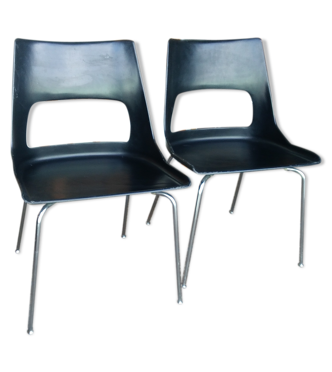 Set de 2 chaises en fibre de Kay Korbing danemark