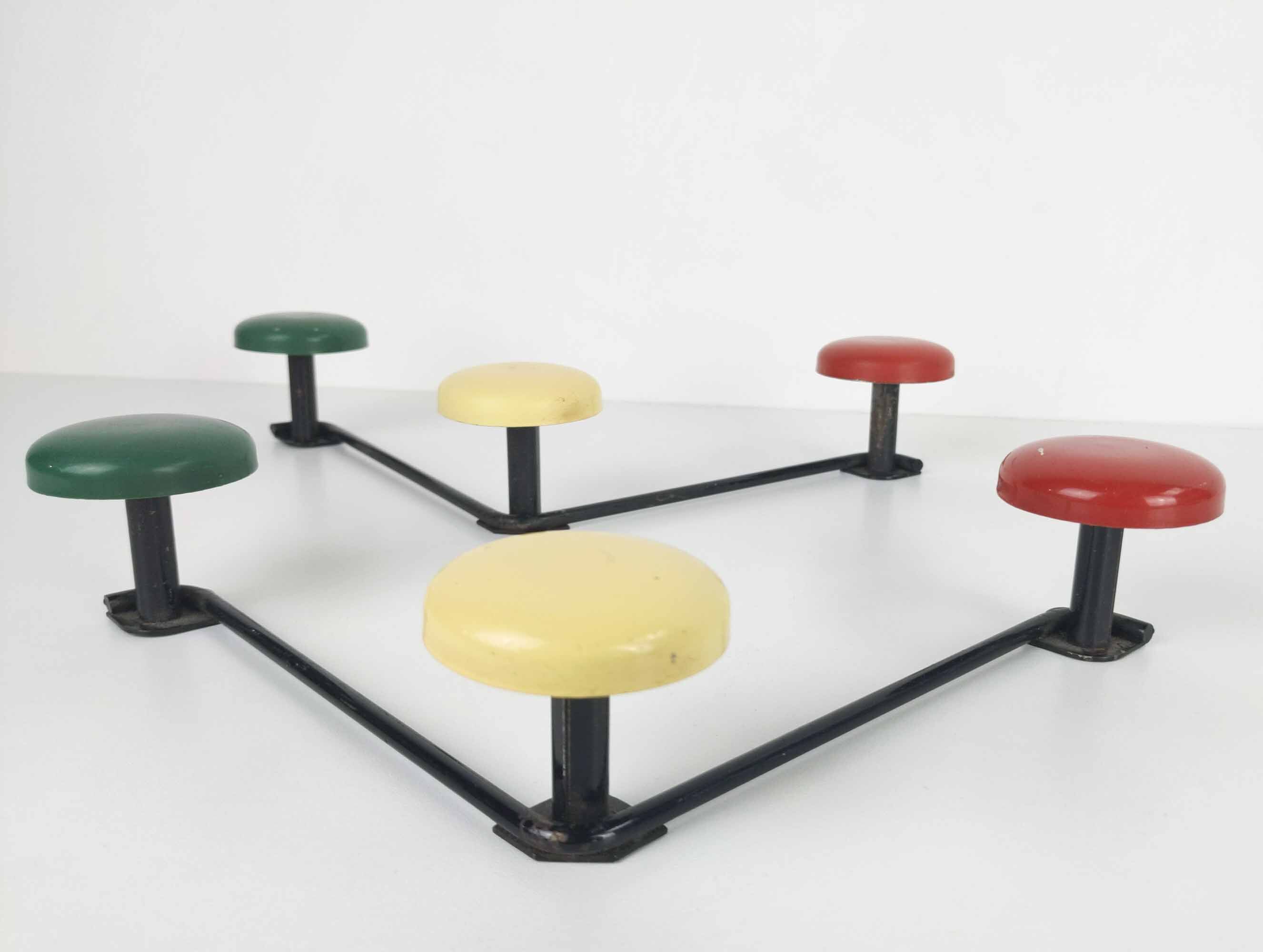 Pair of coatrack three 3 patères