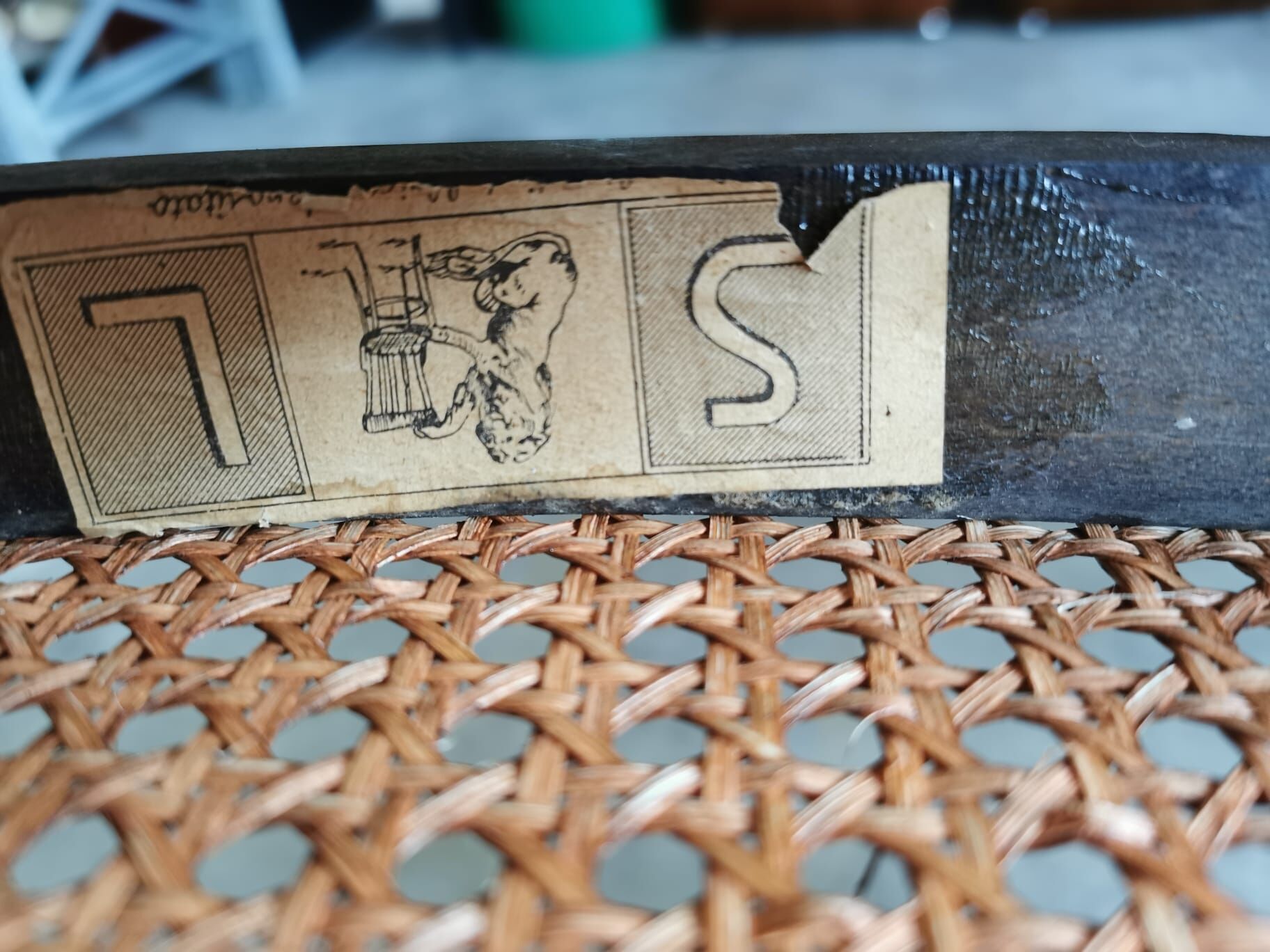 Chairs in bent beech and vienna straw, 1980