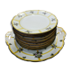 Limoges porcelain cake service. T. L. B.