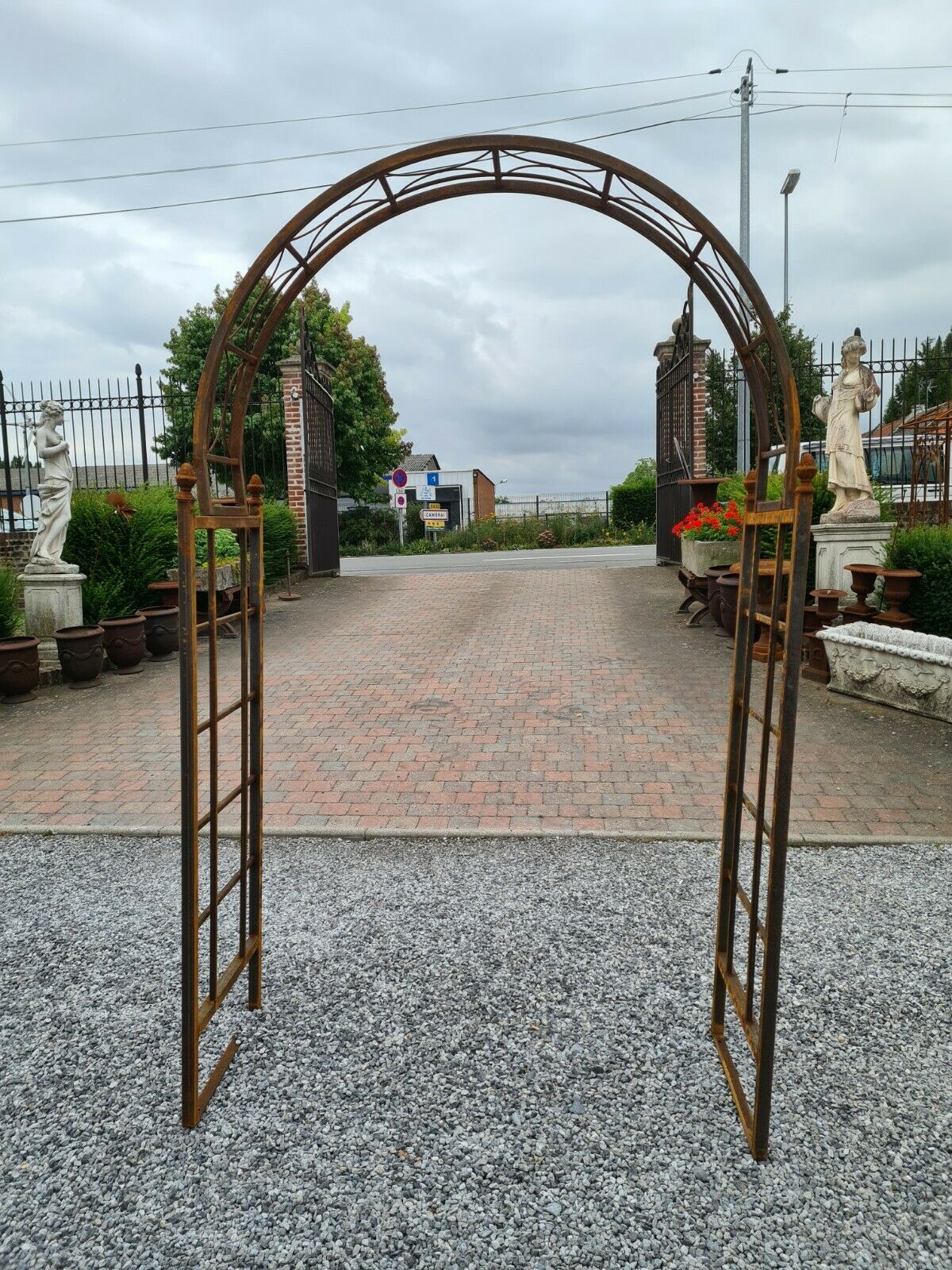 Iron garden arch