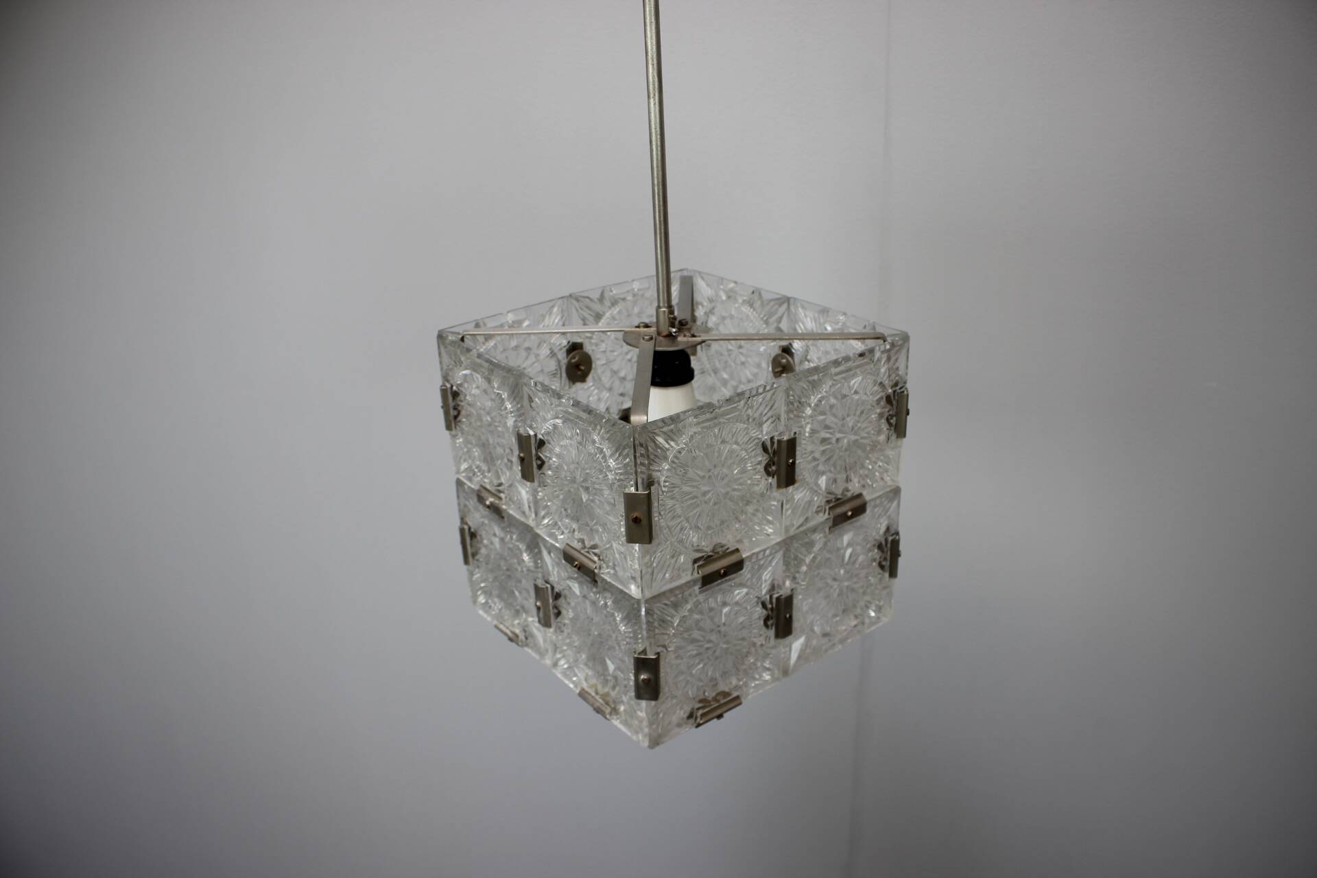 Mid-Century Glass Pendant by Kamenicky Šenov, 1960s, Czechoslovakia