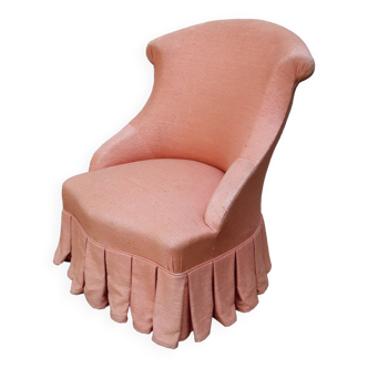 fauteuil crapaud rose