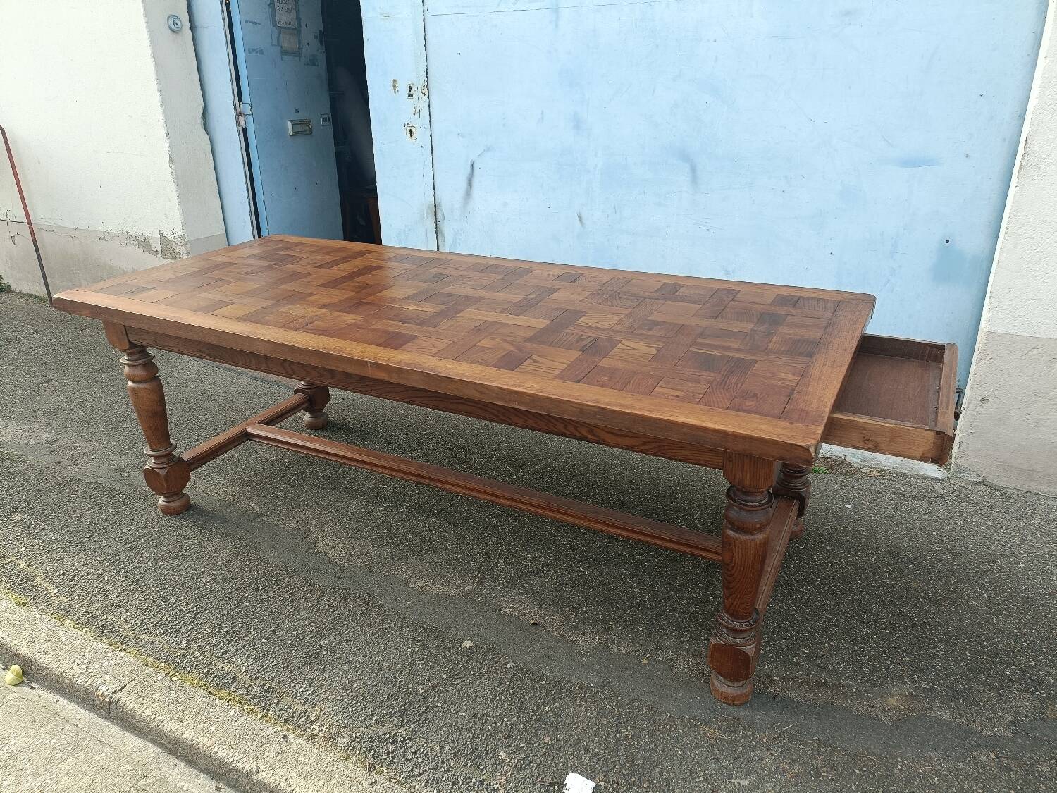 Large oak farmhouse table