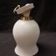 Vintage wall lamp - porcelain and tulip in white opaline - 40s