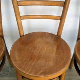 Set of 4 Baumann bistro chairs – model “Le Marais” – light wood