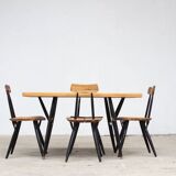 Pirrka table and chairs by Imari Tapiovaara for Laakan Puu
