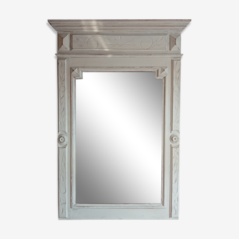 Old beveled trumeau mirror 105x73cm