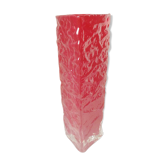 Triangular glass vase waffle effect years 70'
