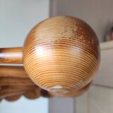 1970s solid pine coat rack