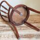 Children's chair in curved round wood old year