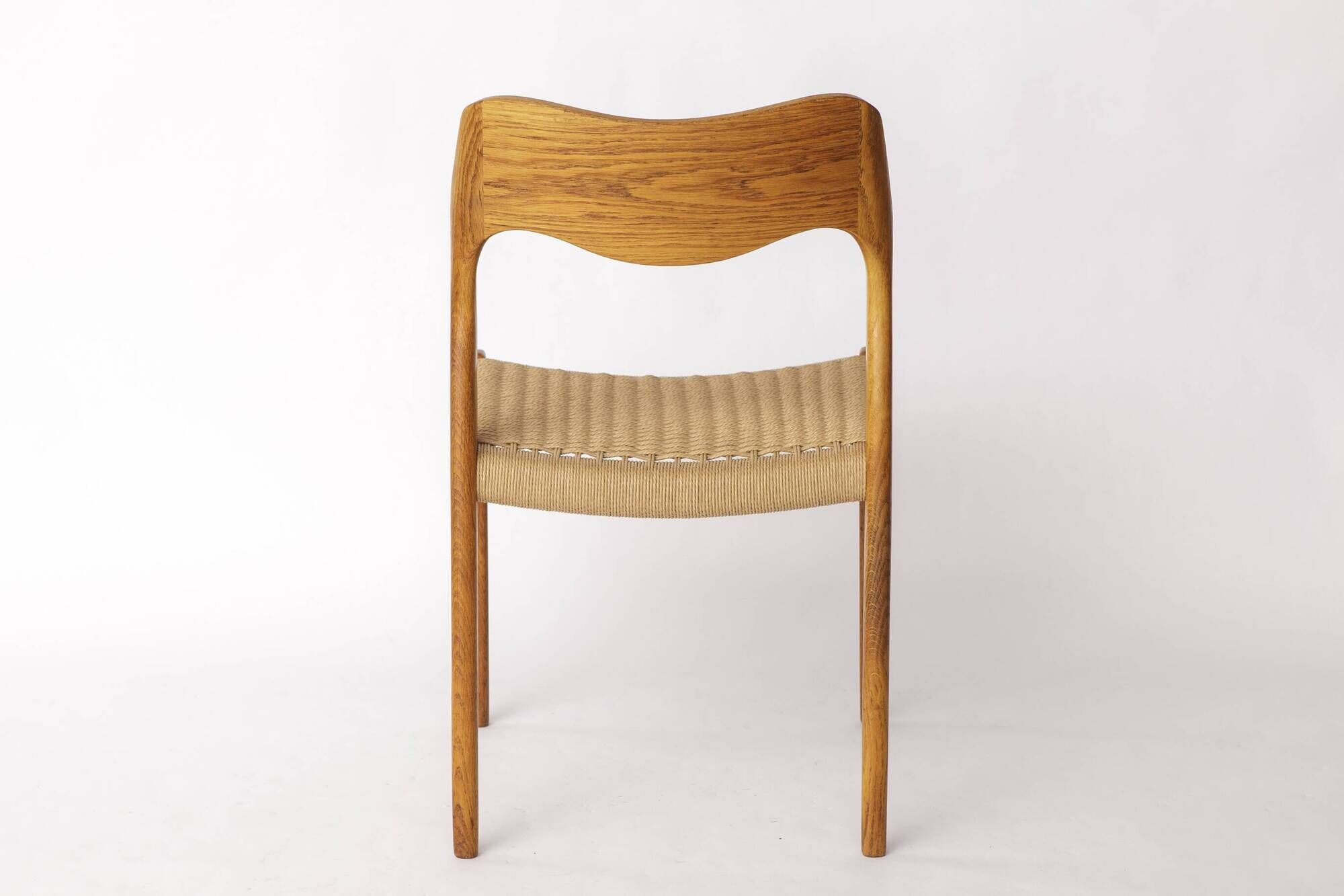 Niels Otto Møller Chair Model 71 – Danish Oak, New Papercord, 1960s