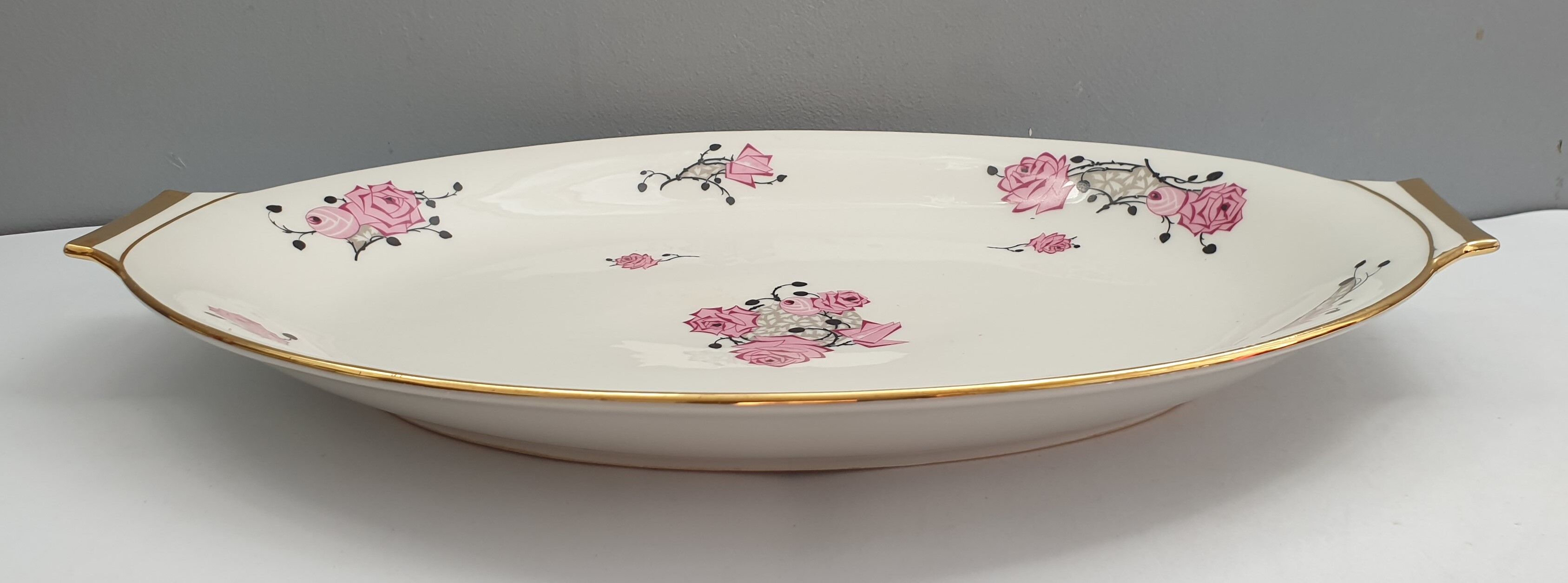 Large oval porcelain dish from Limoges