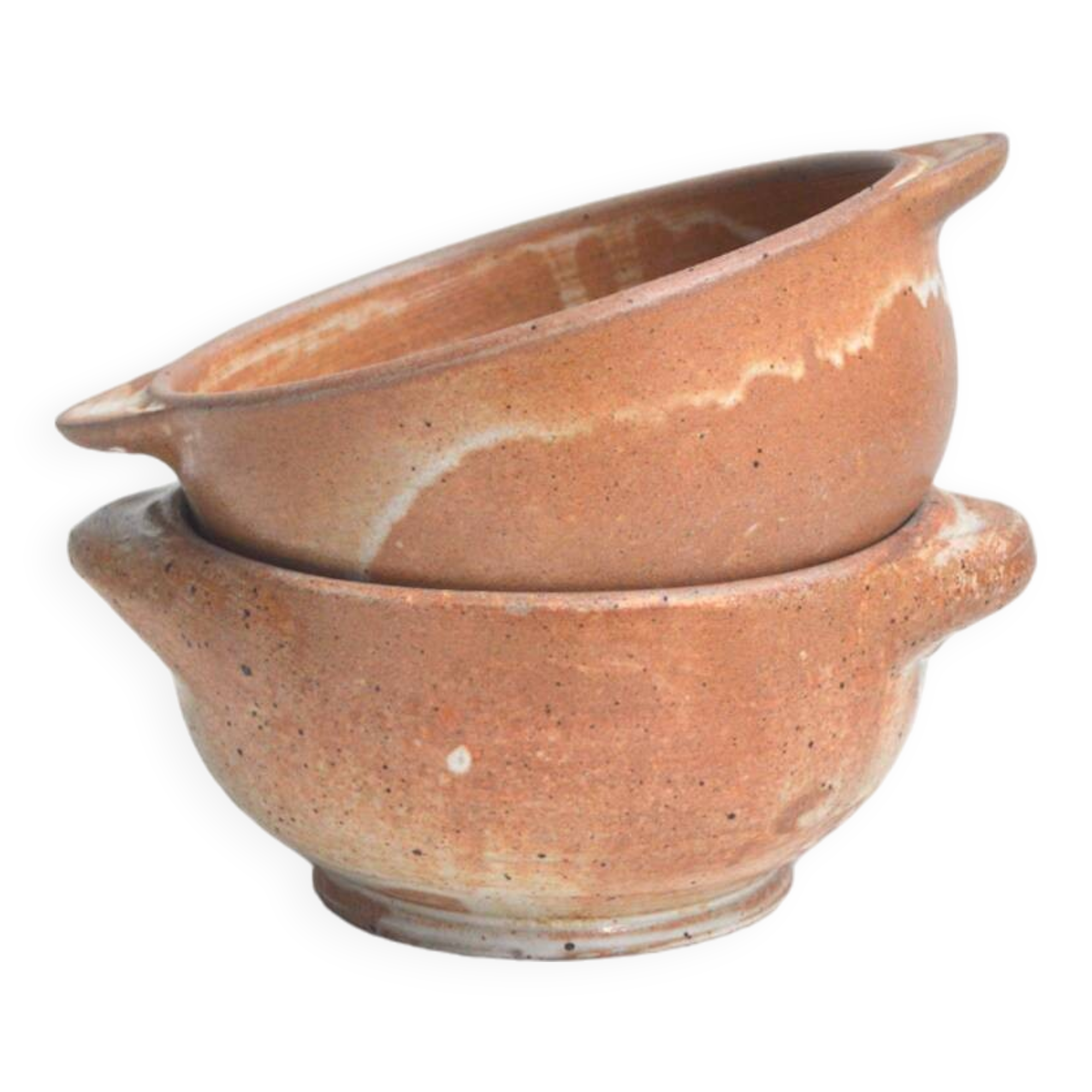 Stoneware bowl duo