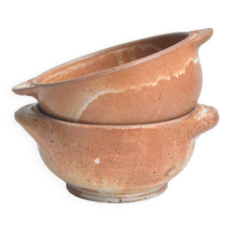 Stoneware bowl duo