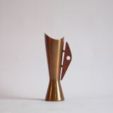 Copper and teak vase by Dahlmann, Germany 1950s