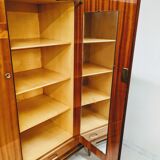 Vintage wooden wardrobe scandinavian style / compass feet spindles wardrobe