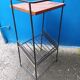 Door magazines side table steel file and wood vintage Scandinavian design
