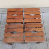 Set of 4 wooden stool