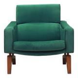 Fauteuil vert, design danois, années 1970, production : Danemark