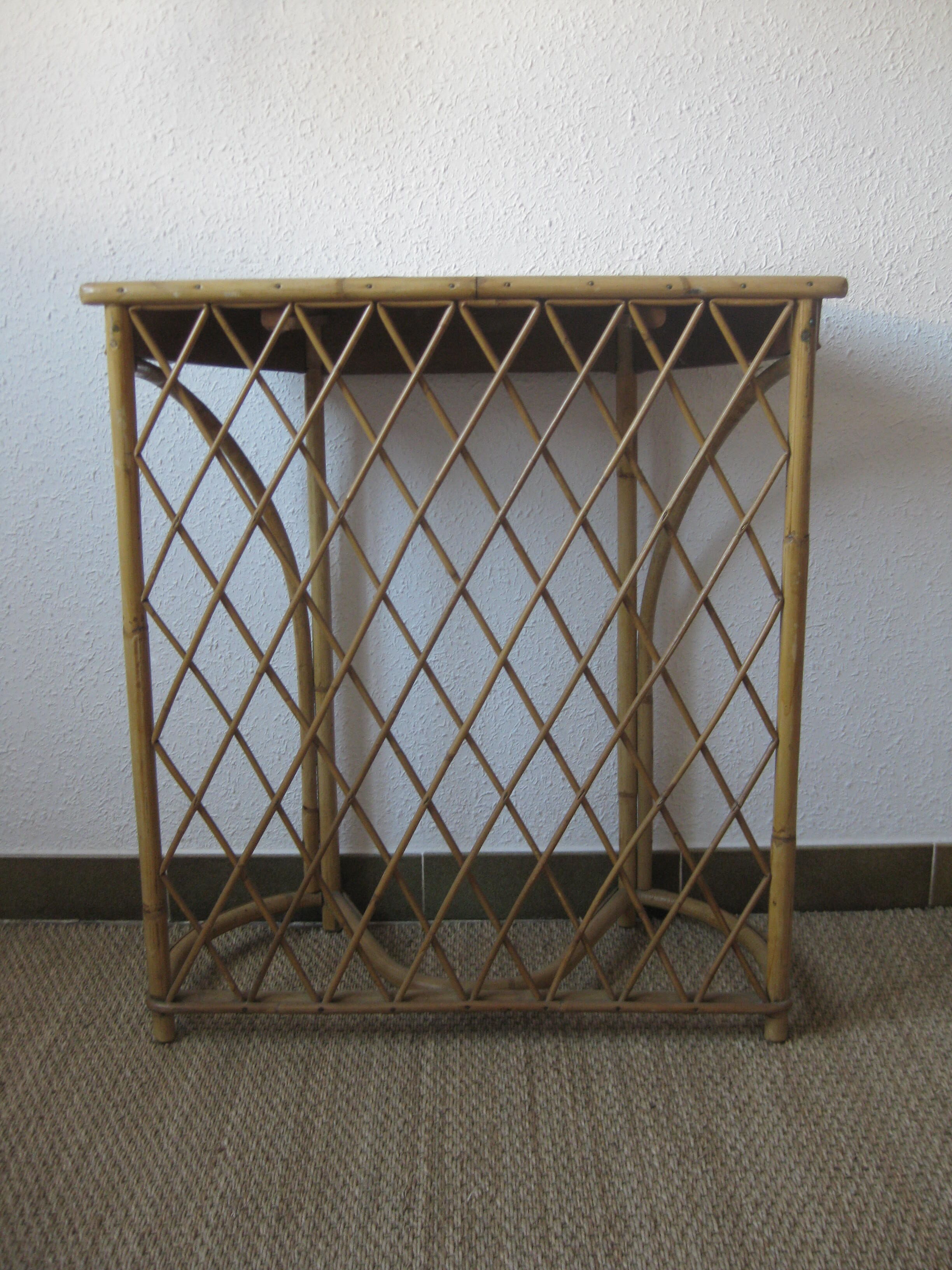 Louis Sognot 1950 rattan console