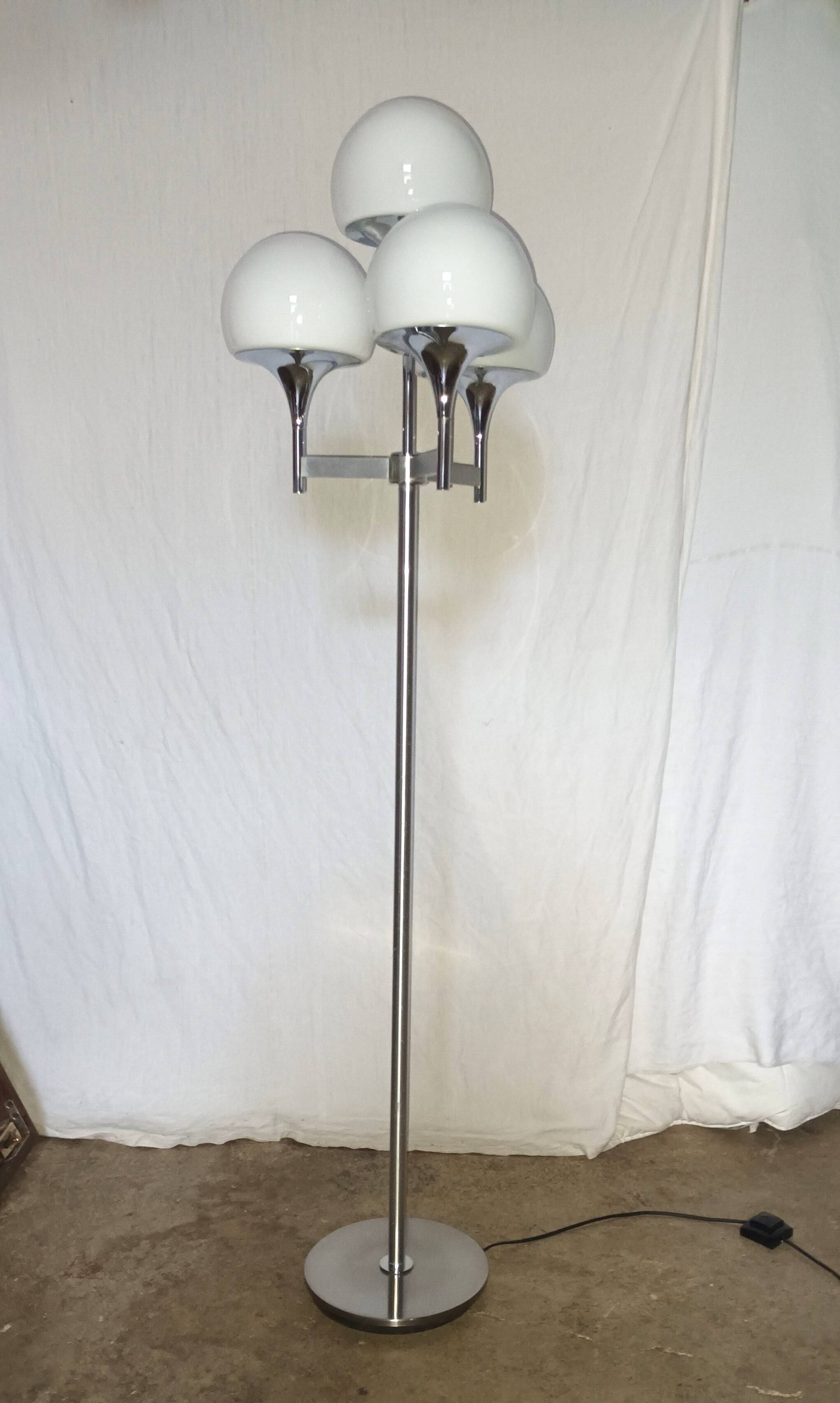 Four-light floor lamp by Gaetano Sciolari, 1970s