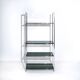 Vintage Italian freestanding shelf in chrome, 1970s