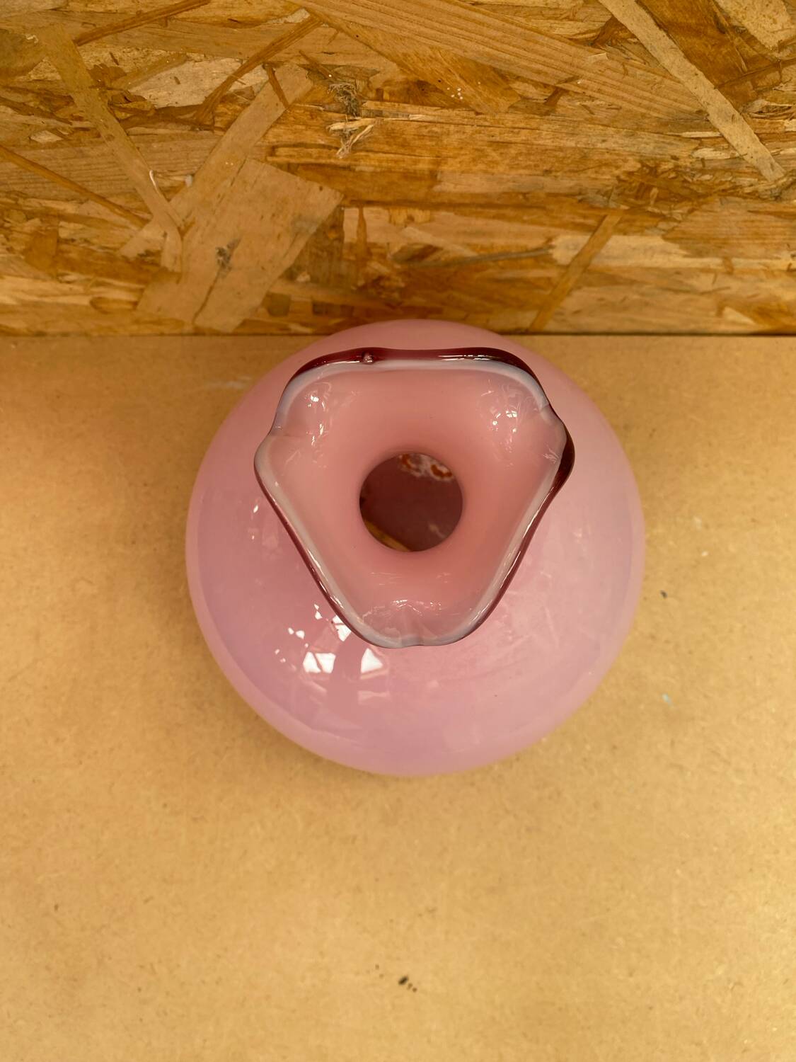 Old Vintage Pink Opaline Soliflore Vase