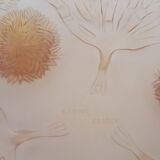 Centerpiece with 12 cups, opalescent glass, Sabino France 1930