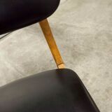 Scandinavian chair 1960 skai black