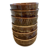 Set of 6 glazed earthenware bowls