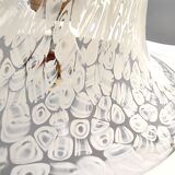 Postmodern White Murano Glass Pendant Marked La Murrina, Italy 1980s