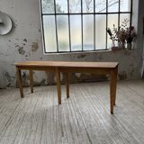 Oak and pine farmhouse console table