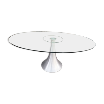 Design glass table. Kare. 1970/80