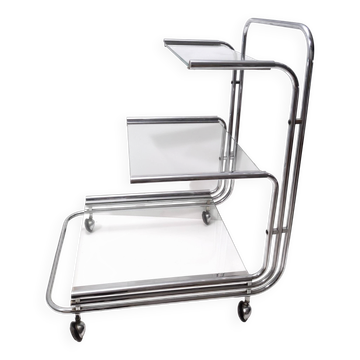 Serving Cart with Three Glass Shelves, Italy