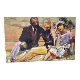 Family portrait signed Patrice Landauer