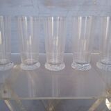 Serie 5 verres Daum cristal filigrané