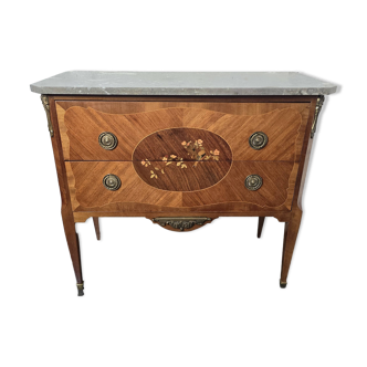 Mid-20th century marquetry chest of drawers