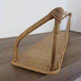 50 - 60's rattan wall shelf