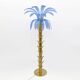 Mid-Century Modern Murano Glass and Brass Palm Tree Floor Lamp