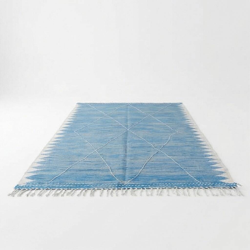 Blue Zanafi Moroccan rug 200x300 cm
