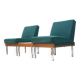 Ensemble de 2 fauteuils et table basse/canapé modulable fabriqué dans les années 60