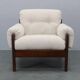Mid-century restored bouclé armchair, Czechoslovakia 1970s