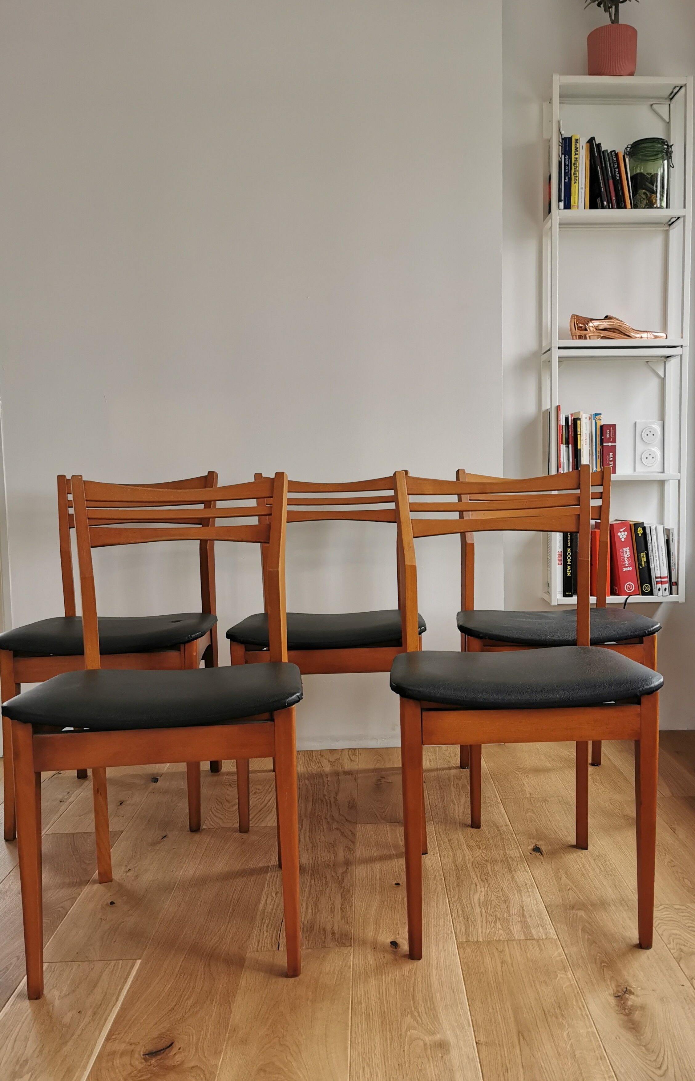 Set 5 vintage Scandinavian chairs