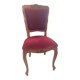 superb set of (8/10) Louis XV chairs in solid cherry with burgundy velvet